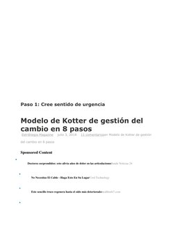 Modelo de Kotter: 8 Pasos para el Cambio | PDF | Liderazgo