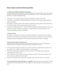 Swimming Life Saving Techniques | PDF | Swimming | Water Sports