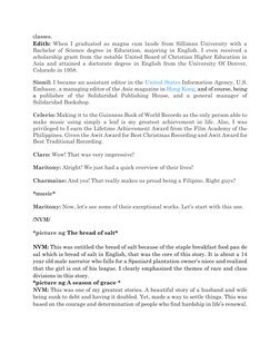 Talk Show Script Featuring National Artists | PDF | Philippines