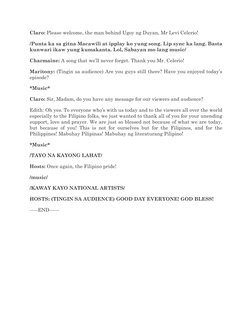 Talk Show Script Featuring National Artists | PDF | Philippines