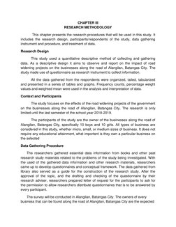 CHAPTER III 
RESEARCH METHODOLOGY 
 
 This chapter presents the research procedures that will be used in this study. It 
incl