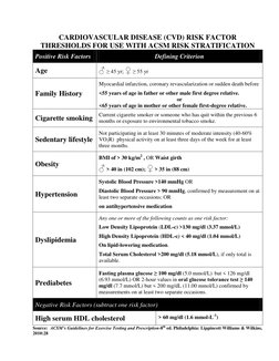 ACSM Risk Stratification Overview | PDF | Cardiovascular Diseases ...