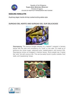 Delicacies of the Caraga Region | PDF | Food And Drink Preparation ...