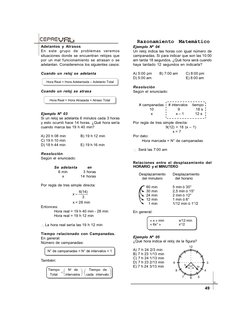Razonamiento Matemático
49
Adelantos y Atrasos
En este grupo de problemas veremos
situaciones donde se encuentran relojes que