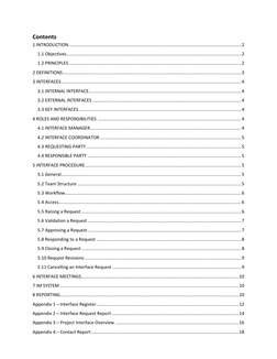 Project Interface Management Procedure | PDF | General Contractor ...