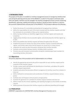 Project Interface Management Procedure | PDF | General Contractor ...