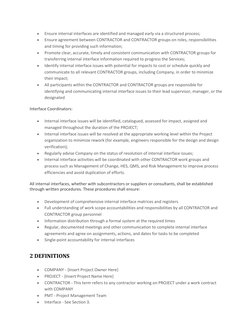 Project Interface Management Procedure | PDF | General Contractor ...