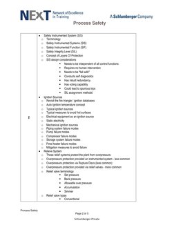 Process Safety 
 
 
Process Safety 
 
 
 
Page 2 of 5 
 
 
 
 
 
Schlumberger-Private 
2 
 
Safety Instrumented System (
