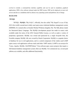 evolved  to  include  a  command-line  interface  capability  and  can  be  used  in  standalone  graphical
applications. PHP