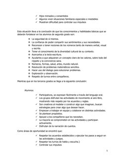 5 
 
 Hijos mimados y consentidos 
 Algunos viven situaciones familiares especiales e inestables 
 Muestran dificultad