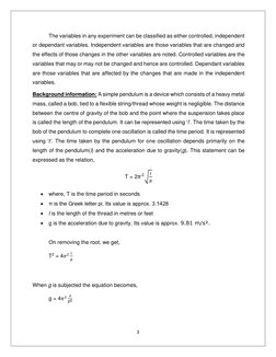 Simple Pendulum Length vs. Period Lab Report | PDF | Pendulum ...