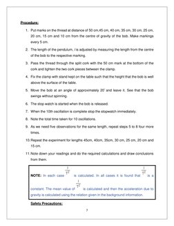 Simple Pendulum Length vs. Period Lab Report | PDF | Pendulum ...