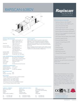 638DV Datasheet | PDF | X Ray | Cargo