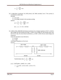 Transformer Problem Solutions and Calculations | PDF | Transformer | Watt