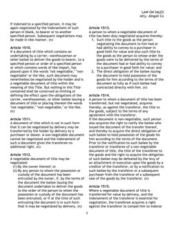 LAW ON SALES
Atty. Abigail Co
If indorsed to a specified person, it may be 
again negotiated by the indorsement of such 
pers