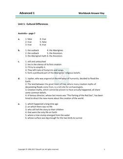 Advanced 1 - Workbook Answer Keys - 8 Units - Final | PDF | Alternative ...