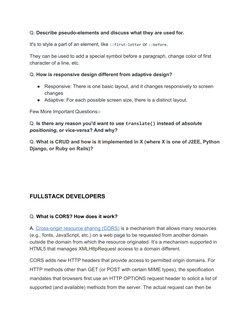 Web Developer Interview Questions Guide | PDF | Hypertext Transfer ...