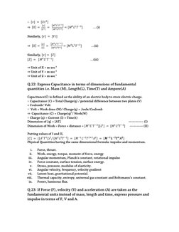 Class 11 Dimensional Analysis Q&A | PDF | Torque | Force