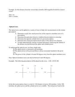 Optical Math Simplified for Optometry | PDF | Vision | Electromagnetic ...