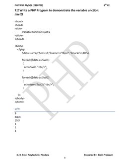 PHP MySQL Lab Manual for 6th CE | PDF | Php | Boolean Data Type