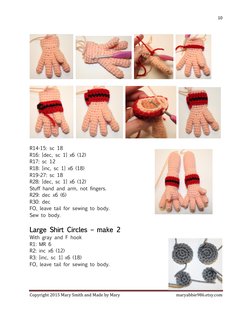 10 
 
Copyright 2015 Mary Smith and Made by Mary  
maryabbie986.etsy.com 
 
 
 
 
 
 
 
 
 
 
 
R14-15: sc 18 
R16: [dec, sc