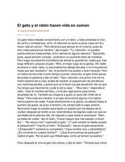 El gato y el ratón hacen vida en común 
Un cuento de los hermanos Grimm 
8.5/10 - 1267 votos 
Un gato había trabado conocim