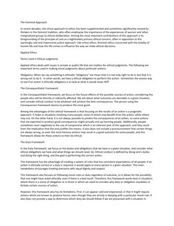 The Feminist Approach
In recent decades, the virtue approach to ethics has been supplemented and sometimes significantly revi