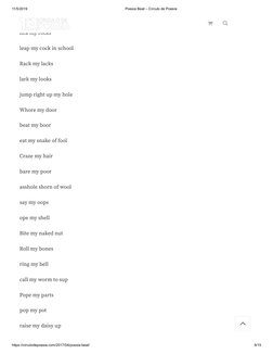 (https://circulodepoesia.com/)11/5/2019
Poesía Beat – Círculo de Poesía
https://circulodepoesia.com/2017/04/poesia-beat/
9/1