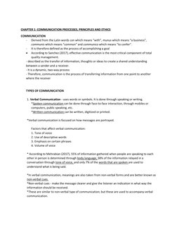 Communication Processes and Ethics Overview | PDF | Nonverbal ...