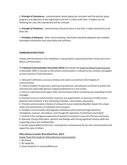 Communication Processes and Ethics Overview | PDF | Nonverbal ...
