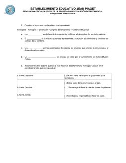 ESTABLECIMIENTO EDUCATIVO JEAN PIAGET 
RESOLUCION OFICIAL Nº 001700 DE LA SECRETARIA DE EDUCACIÓN DEPARTAMENTAL 
Código DANE