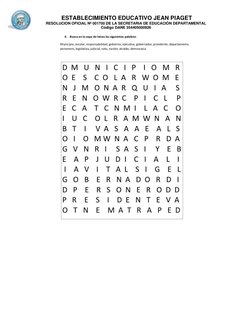 ESTABLECIMIENTO EDUCATIVO JEAN PIAGET 
RESOLUCION OFICIAL Nº 001700 DE LA SECRETARIA DE EDUCACIÓN DEPARTAMENTAL 
Código DANE