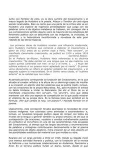 Junto con Temblor de cielo, es la obra cumbre del Creacionismo y el
mayor legado de Huidobro a la poesía. Altazor y Temblor d