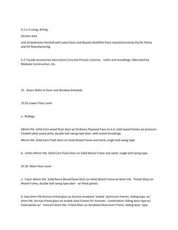 Outline Specification Sample for Architects | PDF | Door | Toilet