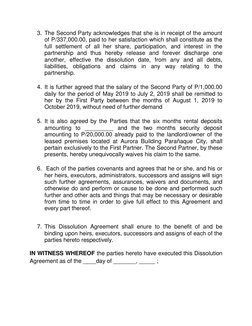 3. The Second Party acknowledges that she is in receipt of the amount 
of P/337,000.00, paid to her satisfaction which shall