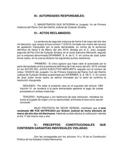III.- AUTORIDADES RESPONSABLES: 
 
 
C. MAGISTRADOS QUE INTEGRAN el Juzgado 1ro de Primera 
Instancia del Ramo Civil del Dist
