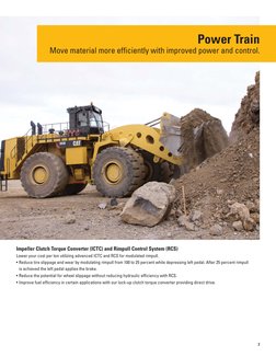 Power Train 
Move material more efficiently with improved power and control. 
Impeller Clutch Torque Converter (ICTC) a