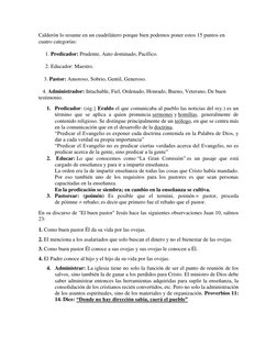 Calderón lo resume en un cuadrilátero porque bien podemos poner estos 15 puntos en 
cuatro categorías: 
 
     1. Predicador: