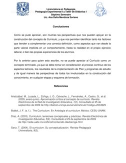 Licenciatura en Pedagogía 
Pedagogía Experimental I y Taller de Didáctica I 
Séptimo Semestre 
Lic. Ana Delia Mendoza Soriano