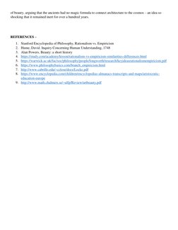 of beauty, arguing that the ancients had no magic formula to connect architecture to the cosmos – an idea so 
shocking that i