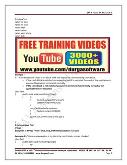 JAVA Means DURGASOFT 
 
DURGASOFT, # 202,2nd Floor,HUDAMaitrivanam,Ameerpet, Hyderabad - 500038,  040 – 64 51 27 86,   80