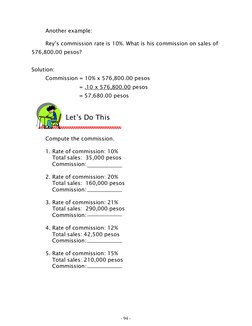 Commission Math Worksheets Solving Commission Math Problems | PDF | Percentage | Business