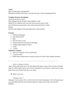 Annie Musical Character Breakdown | PDF | Annie (Musical)