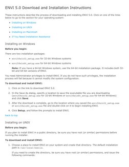 ENVI 5.0 Download & Installation Guide | PDF | Superuser | Command Line ...
