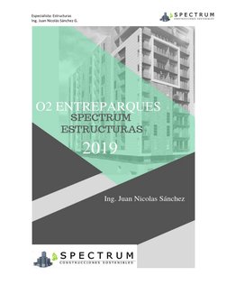 Especialista: Estructuras 
Ing. Juan Nicolás Sánchez G. 
 
