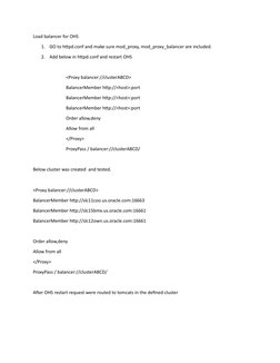 OHS Load Balancer Configuration Guide | PDF | Apache Http Server | Load ...
