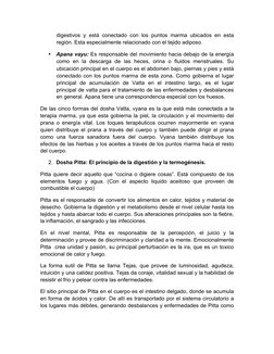 digestivos y está conectado con los puntos marma ubicados en esta 
región. Esta especialmente relacionado con el tejido adipo