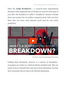 A Filmmaker's Guide To Script Breakdowns - StudioBinder PDF | PDF ...