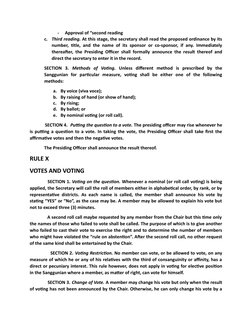 -
Approval of “second reading
c.
Third reading. At this stage, the secretary shall read the proposed ordinance by its
number,