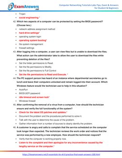 IT Essentials Final Exam Answers Guide | PDF | Computer Network | Booting